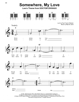 page one of Somewhere, My Love (Super Easy Piano)