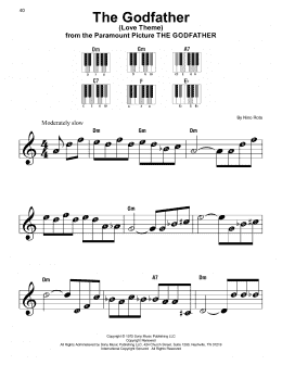 page one of The Godfather (Love Theme) (Super Easy Piano)