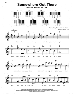 page one of Somewhere Out There (Super Easy Piano)