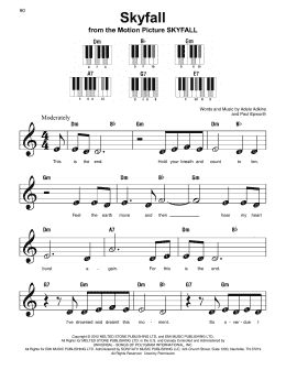 page one of Skyfall (Super Easy Piano)