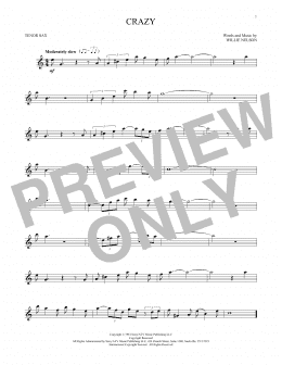 page one of Crazy (Tenor Sax Solo)