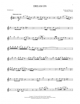 page one of Dream On (Tenor Sax Solo)