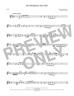 page one of No Woman No Cry (French Horn Solo)