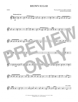 page one of Brown Sugar (French Horn Solo)