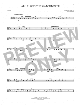 page one of All Along The Watchtower (Viola Solo)