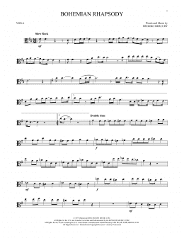 page one of Bohemian Rhapsody (Viola Solo)