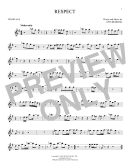 page one of Respect (Tenor Sax Solo)