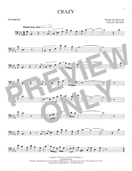 page one of Crazy (Trombone Solo)