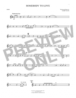 page one of Somebody To Love (French Horn Solo)
