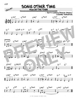 page one of Some Other Time (from On the Town) (Real Book – Melody & Chords)
