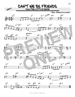 page one of Can't We Be Friends (Real Book – Melody & Chords)
