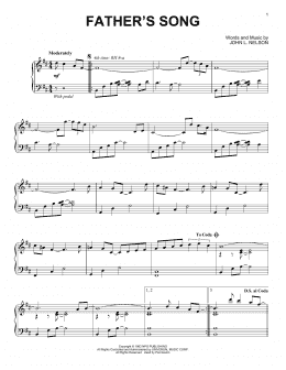 page one of Father's Song (Piano Solo)