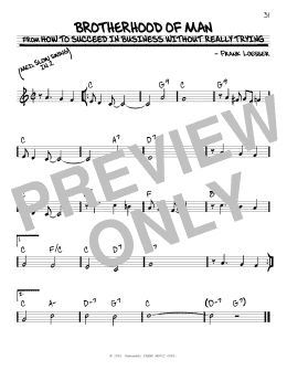 page one of Brotherhood Of Man (Real Book – Melody & Chords)