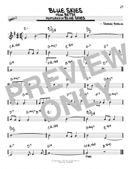 page one of Blue Skies (Real Book – Melody & Chords)