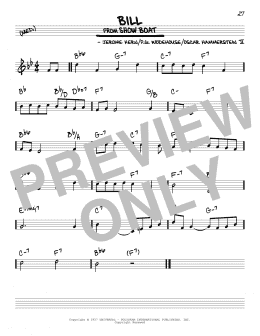 page one of Bill (Real Book – Melody & Chords)