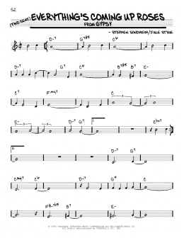 page one of Everything's Coming Up Roses (Real Book – Melody & Chords)