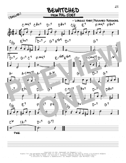 page one of Bewitched (Real Book – Melody & Chords)