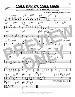 page one of Come Rain Or Come Shine (Real Book – Melody & Chords)