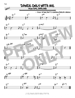 page one of Dance Only With Me (Real Book – Melody & Chords)