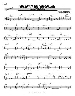 page one of Begin The Beguine (Real Book – Melody & Chords)
