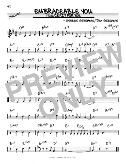 page one of Embraceable You (Real Book – Melody & Chords)