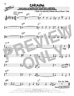 page one of Caravan (Real Book – Melody & Chords)