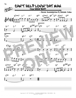 page one of Can't Help Lovin' Dat Man (Real Book – Melody & Chords)