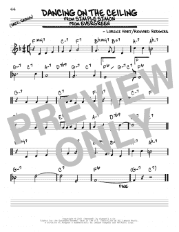 page one of Dancing On The Ceiling (Real Book – Melody & Chords)