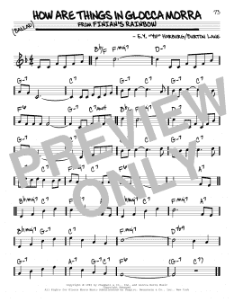 page one of How Are Things In Glocca Morra (Real Book – Melody & Chords)