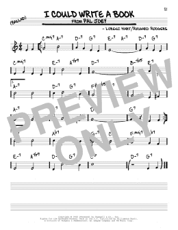page one of I Could Write A Book (Real Book – Melody & Chords)
