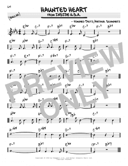 page one of Haunted Heart (Real Book – Melody & Chords)