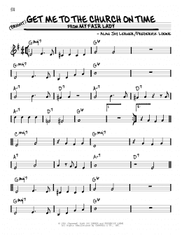 page one of Get Me To The Church On Time (Real Book – Melody & Chords)