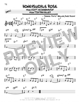 page one of Honeysuckle Rose (Real Book – Melody & Chords)