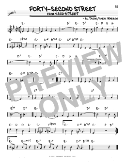 page one of Forty-Second Street (Real Book – Melody & Chords)