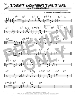 page one of I Didn't Know What Time It Was (Real Book – Melody & Chords)