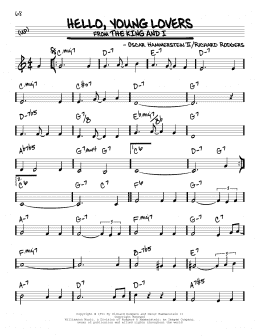 page one of Hello, Young Lovers (Real Book – Melody & Chords)