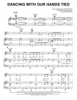 page one of Dancing With Our Hands Tied (Piano, Vocal & Guitar Chords (Right-Hand Melody))