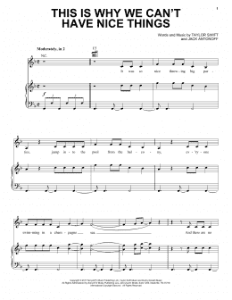 page one of This Is Why We Can't Have Nice Things (Piano, Vocal & Guitar Chords (Right-Hand Melody))
