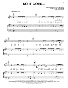page one of So It Goes... (Piano, Vocal & Guitar Chords (Right-Hand Melody))