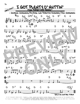 page one of I Got Plenty O' Nuttin' (Real Book – Melody & Chords)