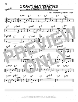 page one of I Can't Get Started (Real Book – Melody & Chords)