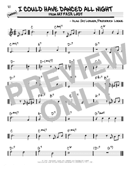 page one of I Could Have Danced All Night (Real Book – Melody & Chords)
