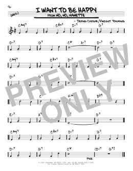 page one of I Want To Be Happy (Real Book – Melody & Chords)