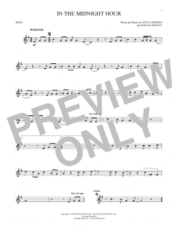 page one of In The Midnight Hour (French Horn Solo)