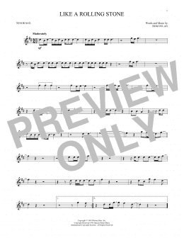 page one of Like A Rolling Stone (Tenor Sax Solo)