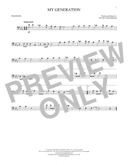 page one of My Generation (Trombone Solo)