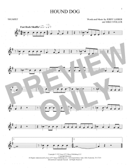 page one of Hound Dog (Trumpet Solo)