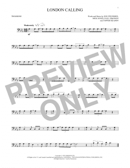 page one of London Calling (Trombone Solo)