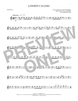 page one of London Calling (Tenor Sax Solo)