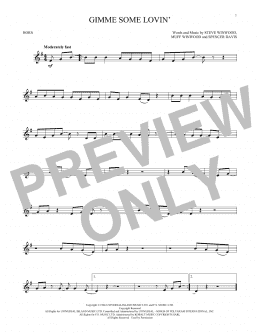 page one of Gimme Some Lovin' (French Horn Solo)